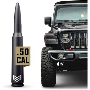 RONIN FACTORY - 50 Cal Bullet Antenna for Jeep Wrangler Gladiator Sahara Rubicon, Jeep Wrangler Accessories, Jeep Gladiator Accessories, Replacement Radio Antenna, Anti-Theft (2007-2023 JK JL)
