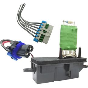 973-407 Front HVAC Fan Blower Motor Resistor with Harness Compatible with Chevy GMC 1996-2014 Express Savana 1500 C4500 C5500 C6500 C7500 Kodiak Topkick Replaces 1580560 22941007 3A1041