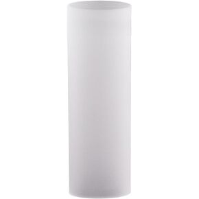 WGVI Hurricane Candle Holder Sleeve, W: 3", Ht: 10", Frosted Glass Cylinder Open Both Ends, Chimney Tube Shade, 1 Piece