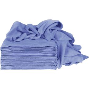 Eurow Microfiber Premium 350gsm Absorbent Cleaning Towels 12 x 12 Bulk 50 Pack Blue