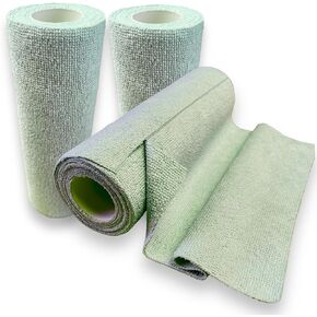 LiME LiNE Tear-Away Reusable Microfiber Roll-20 Towels Automotive, Shop, Garage or Home - Washable Multi Purpose Cleaning and Polishing Rags (3 Pack)