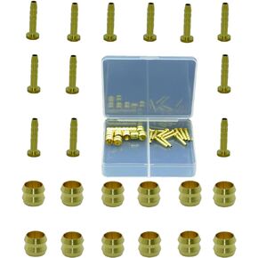 12PCS Brake Olive and Barb - Brake brass olive and steel Connecting Insert kit for Mountain Bike Bicycle BH90 Avid Sram Bike Hydraulic Disc Brake Hose BH90/BH59 (BH90)