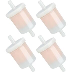 (Pack of 4) 12581-43012 Inline Diesel Gasoline Fuel Filter for Kubota 12581-43010 BX22D BX23D BX24D BX25 BX1870 BX1860 BX1850D BX1830D BX1800D BX1500D AM876035 F912 F932 Lawn Mower