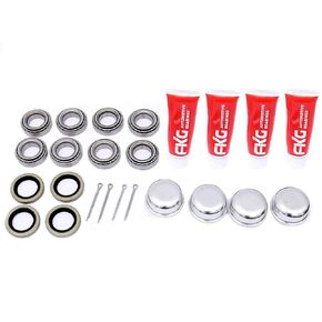 FKG Trailer Bearing Kit for 3/4 Inch Straight Spindle, Set of 4