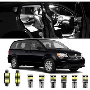 AWALITED 13pcs Grand Caravan Interior LED Lights Kit Super Bright LED Map Dome Light Bulbs for 2008-2019 Dodge Grand Caravan All Models