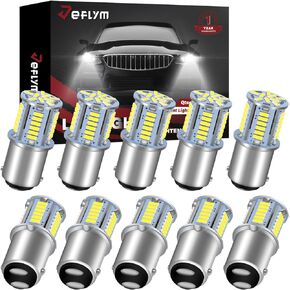 غير قطبية 1156 LED لمبة بيضاء فائقة السطوع، BA15S 1003 7506 1141 RV لمبات الإضاءة الداخلية، 39 SMD 12 فولت استبدال ضوء LED لسيارة التخييم مقطورة قارب الضوء الخارجي الداخلي (حزمة من 10)