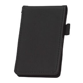 Samsill Mini Pocket Notepad Holder, Includes One Writing Pad with 40 Lined Sheets, Refills sold separately, Black