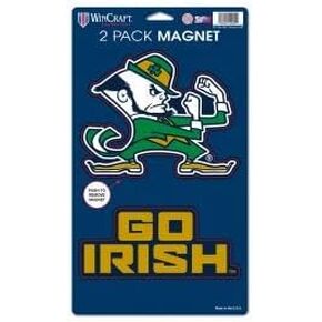 Notre Dame Fighting Irish GO IRISH 2 Pack Magnets 5" x 9" in Saudi Arabia