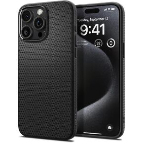 Spigen Liquid Air Designed for iPhone 15 Pro Case (2023) [Military-Grade Protection] - Abyss Green