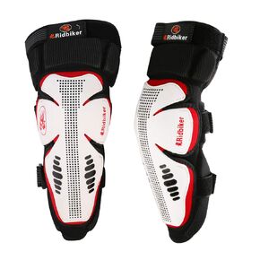 RIDBIKER 1 Pair of Movable Knee Shin Guard Pads Breathable Adjustable Knee Cap Pads Protector Armor for Motorcycle Cycling Racing,Black