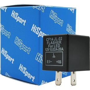 Led Flasher Relay (CF14) Electronic Turn Signal Flashers for Led Lights Hyper Blink Flash No Flash Problem - HiSport