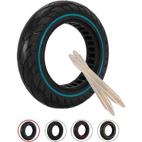 RUTU 10X2.125 Solid Tire,10 Inch Electric Scooter Tubeless Rubber Tires for Self Balancing Scooter Replacment Wheels,Black 1 Pack