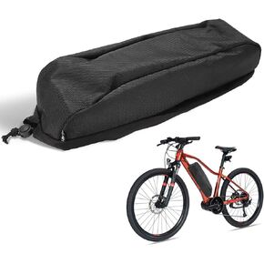 E-Bike Battery Protective Cover, Electric Bicycle Li-ion Battery Waterproof Dustproof Anti Mud Cover Battery Protection Ebike Battery Cover Battery Bag Ebike Battery Case Ebike Battery Case(Black)