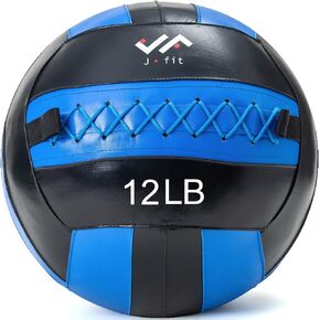 JFIT Wall Ball, 12 LB, Blue/Black
