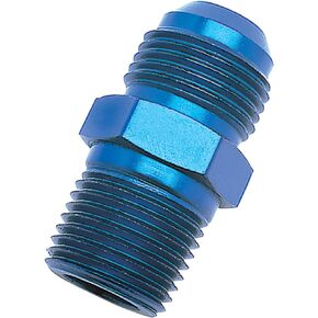 Edelbrock 670150 Blue Anodized Aluminum -6AN Flare to 1/2" Pipe Pressure Adapter