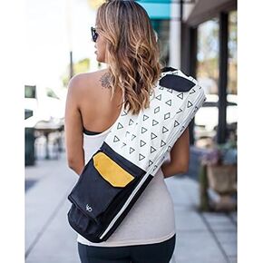 Eco Friendly Yoga Mat Bag | Organic Yoga Bag For Extra Wide Mats | Yoga Mat Carrier for Men & Women: Full Zip, Adjustable Carry, Pockets, GOTS 100% Cotton Canvas