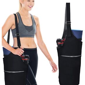 Yoga Mat Bag,41" x16 Adjustable Large Size Yoga Mat Carrier for woman man, Long Tote with Pockets - Holds More Yoga Accessories, Reversible Design, Zipper Pocket, Fits Most Size Mats