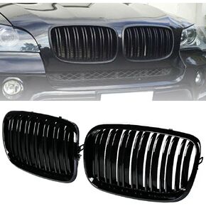 X5 F15 Grille，Gloss Black Kidney Grill Fit 2014-2018 X5 F15 X6 F16 X5M F85 X6M F86 Dual Slat Double Line