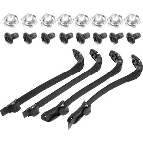 BESPORTBLE 4 Sets Inline Skate Strap Replacement, Adjustable Roller Skate Strap Replacement Inline Roller Skate Straps with Screws Nuts for Men Women Kids