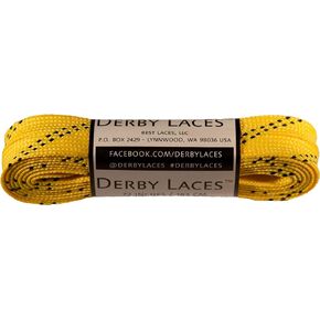 Derby Laces Yellow 72 Inch Waxed Skate Lace for Roller Derby, Hockey and Ice Skates, and Boots