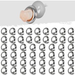 Partsam 3/4" round Stainless Steel Trim Ring Chrome Bezel For 3/4" Accent Marker Lights and all 3/4" Round Marker Clearance Lights (Pack of 50)