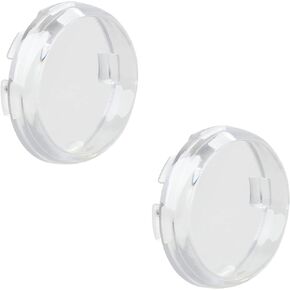 QUASCO Clear Turn Signal Lens Cover for 2 Inch Bullet Blinkers Compatible with Harley Street Glide Special Softail Sportster Road King Fatboy, Pack of 2