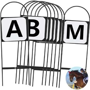 8Pcs Dressage Letters Arena Markers,Metal Dressage Arena Letters Dressage Equipment for Equestrian Athletes and Events Includes Letters A,B,C,E,F,H,K,M