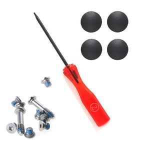 Padarsey 4 Pack Rubber Case Feet+10pcs Repair Screws +1pcs 5 Point Pentalobe Screwdriver Set Compatible for MacBook Air A1370 A1369 A1465 A1466 11" 13"(MacBook Air)