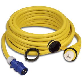 Marinco 15M32AXP Cordset, 32A 230V, 15M, With European Plug, Yellow