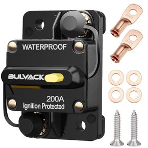 50 Amp Circuit Breaker with Manual Reset for Car Marine Trolling Motors Boat ATV Manual Power Protect for Audio System Fuse, 12V-48V DC (50A)