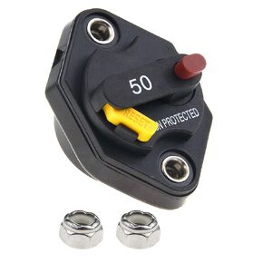 12V-32V DC Manual Reset Circuit Breaker Fuse Inverter 50A for Auto Truck RV Marine Trailer Waterproof