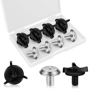 8pcs Motorcycle Helmet Screws - Motorcycle Helmet Visor Screws Helmet Accessories (Black, Silver)