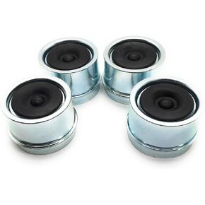 REPLACEMENTKITS.COM Brand (4pc) Trailer Axle Metal Grease Caps with Plugs Fits 1.986 I.D. EZ-Lube Axle