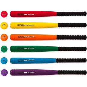Champion Sports Rhino® Ultra Foam Covered Softball Bat and No Bounce Foam Ball Set