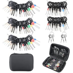 Terminal Removal Tool Kit, 82 Pcs Terminal Removal Extractor Set, Depinning Pin Release Ejector Wire Connector for Car Auto Electrical Wiring Tool Set