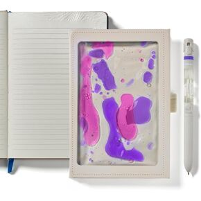 Find Your Path Sensory Journal Pen Diffuser Set Ruled Notebook Tactile Cover Embossed Paper Pen Diffuser 4-Scent Cartridge in Crisp Mountain Air Essential Oil Blends