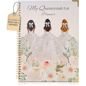Happy 15th Birthday My Quinceanera Planner Bilingual English Spanish with to-do lists, Budget Tracker, Guest Lists, Mis Quince Party Ideas for XV Años celebration by iPlanner Pro XV Collection Neutral