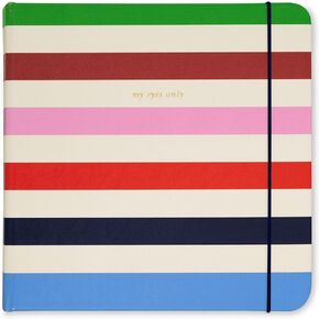 Kate Spade New York Password Book with Tabs, 170 Page Password Journal, Spiral Password Book with Leatherette Hardcover, Adventure Stripe