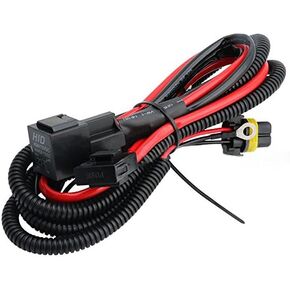 HID Relay Harness 40A 12V 35W/55W Heavy Duty Universal For H1 H3 H7 H10 H11 9005 9006 9145 5202 880 Xenon HID Battery Wiring Kit