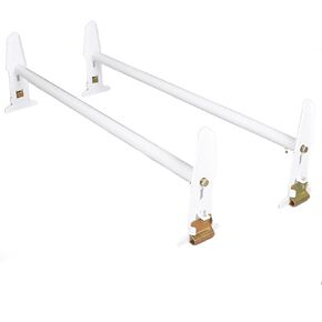 Adjustable Van Roof Ladder Rack Carrier 2 Cross Bars for Chevy Dodge Ford GMC Express 47''-77'' 500lbs
