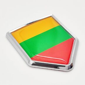 2 Pack Lithuania Flag Decal Lithuanian Sticker Emblem Flags