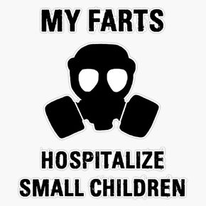 Funny Farts Sticker Decal Bumper Sticker 5"