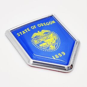 2 Pack Oregon Flag Decal Sticker Emblem Flags for Bumper