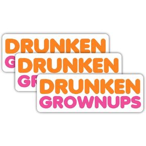 Drunken Grownups Funny Vinyl Sticker 5 Inch (Single Pack) in Kuwait