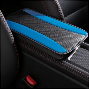 Stylish Car Center Console Cover,PU Leather Car Armrest Cover Prevent Scratches on Center Console,Universal Car Armrest Cushion Car Accessories Interior for Car SUV Truck (Black)