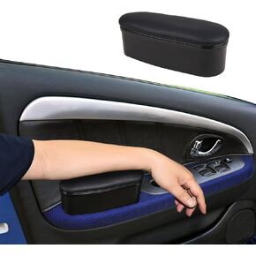 Adjustable Car Armrest, Armrest Extender for Car Center Console, Car Door Elbow Rest with Storage Box, Car Door Armrest Support Pads, Soft Padded Auto Armrest Support Cushion for Driver (Black)