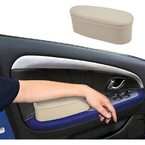Adjustable Car Armrest, Armrest Extender for Car Center Console, Car Door Elbow Rest with Storage Box, Car Door Armrest Support Pads, Soft Padded Auto Armrest Support Cushion for Driver (Black)