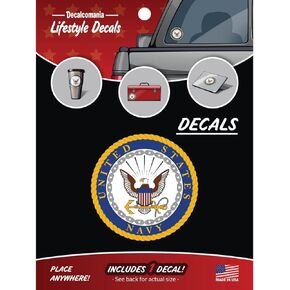 Officially Licensed U.S. Navy Decals - 4 Piece US Military Stickers for Truck or Car Windows, Phones, Tablets & Laptops – Large Military Decals 1.75 to 4 Inches – Car Decals Military Collection
