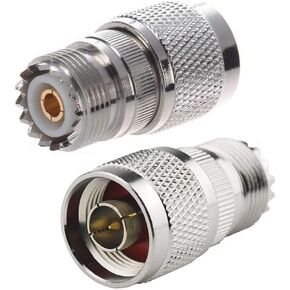 RF Coaxial Coax Adapter N Male to UHF female SO-239 Coax Adapter for Wi-Fi Antenna Repeaters Radio Signal Extension Cable (2 Pack)