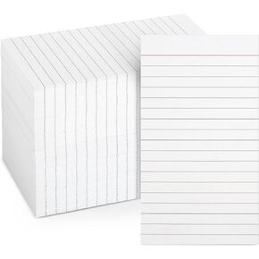 Okuna Outpost 300 Pack Vertically Ruled Index Cards, Vertical Lined Paper Note Cards, Portrait Style (3 x 5 In)